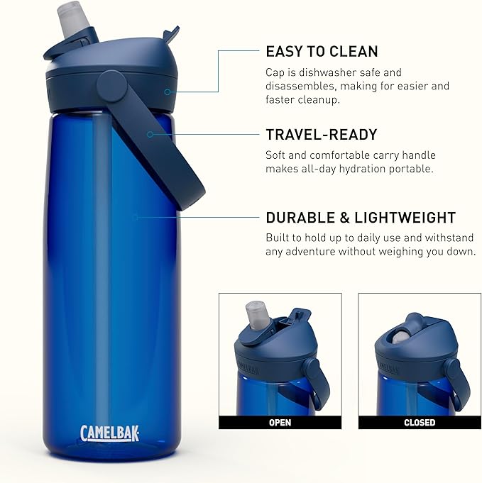 CamelBak Thrive Flip Straw Tritan Renew Water Bottle Oxford, 25oz