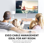 Cord Covers for Wires on Wall - 150in Cable Management Cable Hider - Cord Hiders for TV On Wall - Paintable Cable Concealer - Wire Covers for Cords - 10X (L16 x W0.95 x H0.5) - Medium | Black