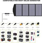 ALLPOWERS SP029 140W Portable Solar Panel Charger for Laptop Cellphone, Waterproof IP65 Foldable Solar Panel with 5 Output, for Solar Generator, Power Bank, 12V Car Battery