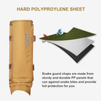 QOGIR Snake Gaiters for Hunting: Durable Snake Guards, Snake Gaiter Leggings for Men & Women, Snake Bite Protection for Lower Legs, Snake Proof Gaiters with Adjustable Size