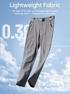 FREE SOLDIER Men's Outdoor Cargo Hiking Pants with Belt Lightweight Waterproof Quick Dry Tactical Pants Nylon Spandex