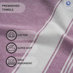 Cotton Turkish Beach Towel with Towels Oversized 36"x72" Pool Absorbent Extra Large Quick Dry Sand Travel Towel (Purple, 4 Pack)