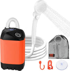 Portable Shower for Camping, 7800mAh Rechargeable Camping Shower with 3 Spray Modes, IPX7 Waterproof Portable Shower Pump for Outdoor, Hiking, Travel, Car, Pet-Long-Lasting Battery & Powerful Suction