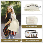 10 Set Compression Packing Cubes, Lightweight Travel Essentials, Stretchable Expandable Storage Bags, Compression Bags for Travel Accessories Luggage Storage Set (10 Pcs, Beige)