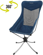 Lightspeed Outdoors Silent Swivel Lightweight Camping Chair | Foldable Compact 360 Degree Chair