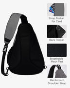 WATERFLY Sling Bag Crossbody Backpack: Over Shoulder Daypack Casual Cross Chest Side Pack