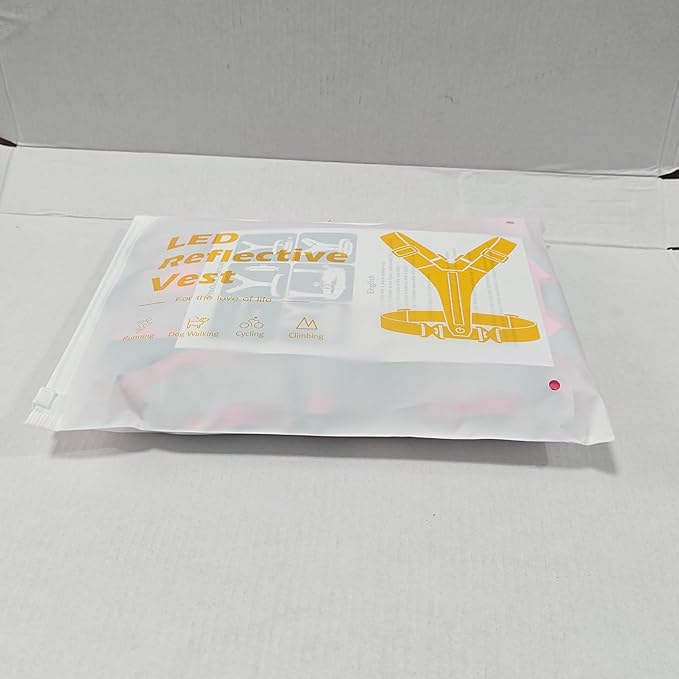 Led Light Up Running Vest Reflective Vest for Runners Night Walking, Rechargeable LED Reflective Running Vest High Visibility with Adjustable Waist/Shoulde, Reflective Armband for Women Men