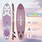 11'6"x35" Extra Wide Stand Up Paddle Board Inflatable for All Levels, 430LBS Capacity SUP Paddleboard with Complete Accessories, Double Acton Pump, Blow Up Paddle Board for Family