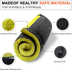 Memory Foam Camping Mattress Sleeping Pad, 3" Thick Waterproof Portable Roll Up Sleeping Mats & Floor Mattress Pad with Pillow + Travel Bag for Camping Car Truck SUV Tent Sleepover Kids Adult