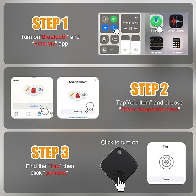 Tracker Tags-4 Pack, Bluetooth Tracker Work with Find My (iOS Only), Smart Trakcer Tag Key Finder and Item Locator with Lanyard, Tracker Tag for Keys, Luggage Replaceable Battery