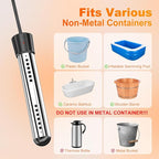 Portable Camping Shower with Heater, 6000mAh Rechargeable Portable Shower with 2000W Immersion Heater, LED Display, Heated Camping Shower for Travel, Hiking, Car, Pet