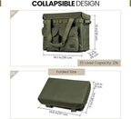 OneTigris Camping Storage Bag with Lid, 25L Collapsible Tactical Tote Bag for Outdoor Camping Travel Picnic Garage Trunk Organizer