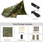 FREE SOLDIER Camping Tarp Waterproof Portable Multifunctional Outdoor Camping Traveling Awning Backpacking Shelter Rain Tarp (Camo 10×10.5ft)