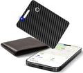 Wallet Tracker Card (iOS Only), Rechargeable Bluetooth Smart Tracking for Apple Find My Compatible Anti Tracker for Men Women Slim Item Locator for Purse Passport Key Luggage Tag (1Pcs/Black B)