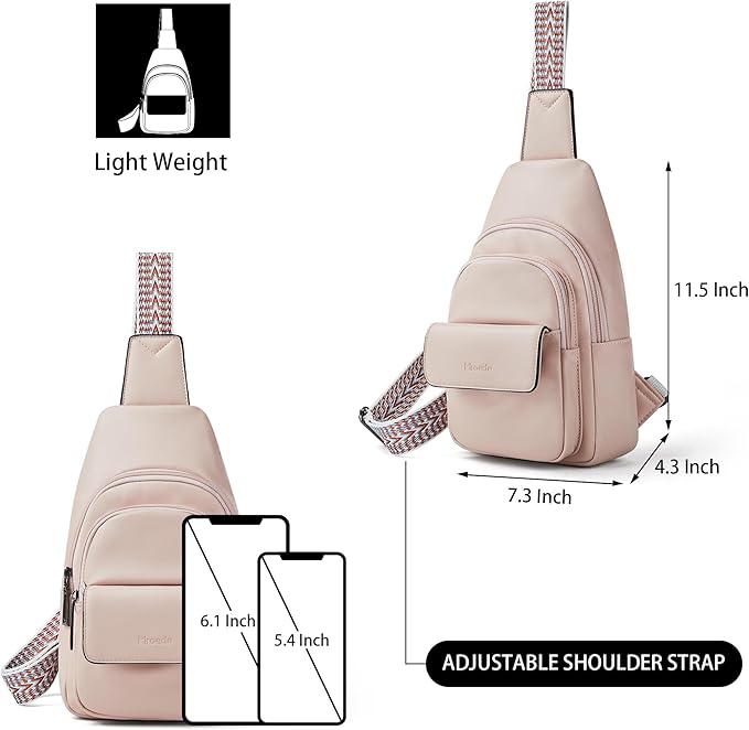 Sling Bag Crossbody Bags for Women Small Cross Body Bag Fanny Packs Chest Sling Purse for Daily Travel Leisure Sport