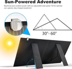 Portable 100 Watt 12V Foldable Solar Panel with Adjustable Kickstands and Waterproof IP65 Design for Power Station, Travel, Outdoor Camping, RVs, and Off-Grid Applications