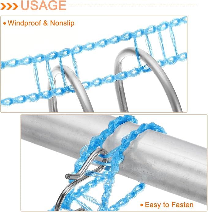 uxcell Portable Clothesline, 16.4ft Nylon Windproof Non-Slip Washing Line Rope for Courtyard Outdoor Travel Camping Laundry Drying, White