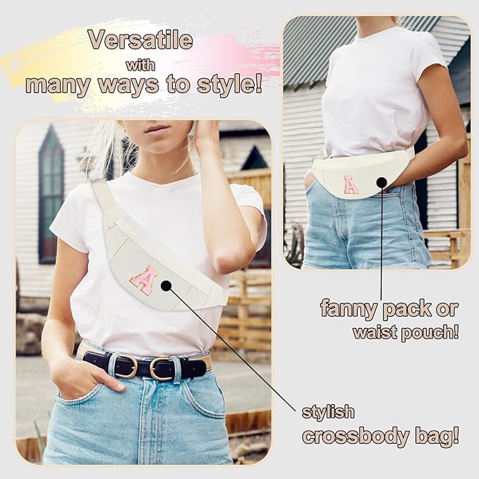 MAXTOP Large Crossbody Fanny Pack with 4-Zipper Pockets,Gifts for Enjoy Sports Festival Workout Traveling Running Casual Hands-Free Wallets Waist Pack Phone Bag Carrying All Phones