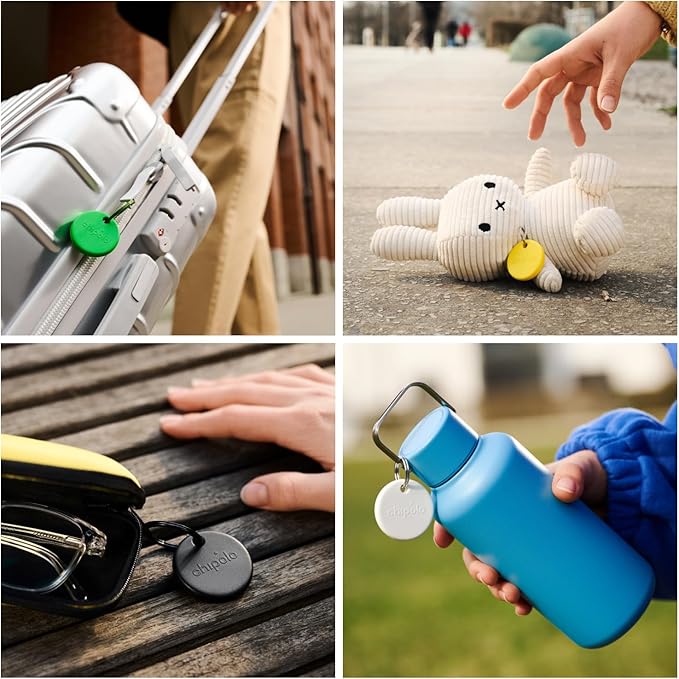 Chipolo POP Tracker Tag - Colorful, Compatible, Loud Bluetooth Tracker with Call Your Phone & Out of Range Alert, Works with Apple Find My or Google's Find My Device - 6 Pack