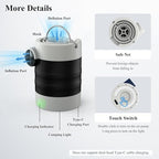 LIBERRWAY Electric Air Pump for Inflatables - Rechargeable Tiny Pump - Cordless Portable Air Pump with Camping Lantern, Quick-Fill Air Mattress Pump for Camping, Pool Floats