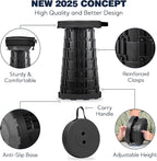 2025 Upgraded Collapsible Stool & 3-in-1 Cushioned Carry Bag, Adjustable Height Folding Stool, Telescopic Camping Chair Retractable Seat or Footrest for Outdoors & Travel, Max 620lbs
