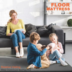 Memory Foam Camping Mattress Sleeping Pad, 3" Thick Waterproof Portable Roll Up Sleeping Mats & Floor Mattress Pad with Pillow + Travel Bag for Camping Car Truck SUV Tent Sleepover Kids Adult