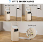 Portable Power Station 99Wh 27000mAh Portable Charger Power Bank with Camping Light 22.5W Fast Charging QC 3.0 PD Built in Cables Outdoor Generator for Hiking Fishing Travel