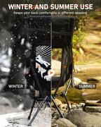 NOVSIGHT Camping Chairs - Folding Portable Camp Chair, High Back Camping Chair with Headrest, Outdoor Comfortable Camping Chair for Adults Hiking Backpacking