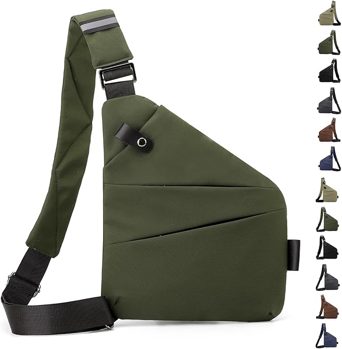 Anti Theft Crossbody Travel Bag for Women Men,Multi-pocket Crossbody Bag,Slim Sling Bag with Adjustable Strap