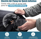 Inflatable SUV Air Mattress: Double-Sided Flocking Car Mattresses for Back SUV, Travel Camping Sleeping Bed with Air Pump 2 Pillows