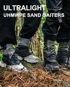 Trail Gaiters, Waterproof Low Shoe Protectors, Adjustable Boots Gators for Hiking & Running - Prevents Debris in Shoes