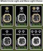 ADUST Camping Battery Powered Fan with LED Light 20000mAh Rechargeable Portable, Oscillating Cordless USB Desk Fan with Rotation Hanging Hook for Tent, Canopy, Beach, Outdoor Travel(Green)