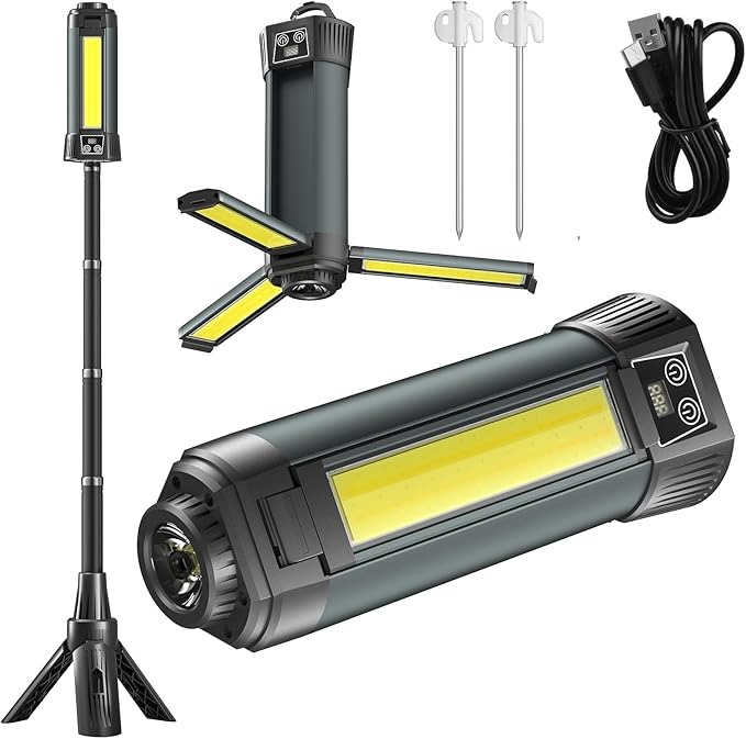 Camping Lantern Rechargeable-High Brightness LED Lantern Camping Essentials Lights-Portable Camp Lamp and Flashlight - Collapsible and scalable Camp Lights for Hiking,Camp,Emergency Lighting