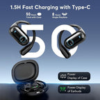 168 Languages AI Translation Earbuds, Bluetooth 5.4 Headphones Translator, 4-in-1 Smart Mode Touch Screen Real-Time Earphones Fit iOS and Android Ideal for Travel Business and Learning, Black