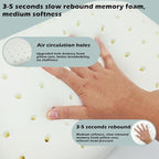 Memory Foam Camping Pillow - Lightweight & Portable Small Travel Pillow for Airplane & Train Travel, Camping, Backpacking, Removable Washable Cover, Easy to Clean, Includes Storage Bag