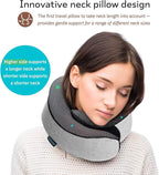 Travel Neck Pillows for Airplanes, Sleeping Essentials for Long haul Flights, 360° Head Support, Car and Airplane Kit with 3D Contoured Eye Mask, Earplugs and Luxury Mesh Bag (Adult, Grey)