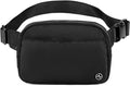 Pander Everywhere Belt Bag for Women, 5 Zipper Pockets Nylon Crossbody Fanny Pack Purse (Black)