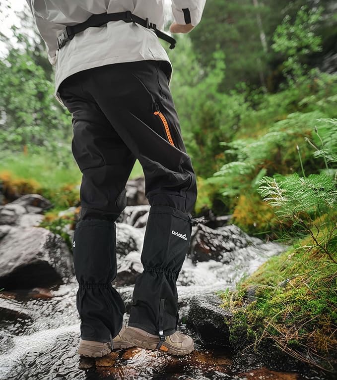 Waterproof Leg Gaiters for Men Women, Adjustable Snow Boot Gators for Hiking, Skiing, Hunting, Outdoor Adventures