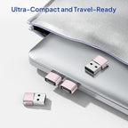 Elebase for Samsung Galaxy S25 Adapter,USB to USB C Adaptor 4Pack,Type C Female to A Male Cable Converter for Galaxy S24 S23 Plus Ultra FE,Z Fold Flip 7 6 5,A55 A54 A53 A52,Tab S10 S9 S8 A9 A8 A7 Lite