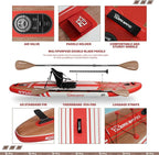 Paddle Board, 10.8' Stand Up Paddle Board with Premium Complete Inflatable SUP Accessories, Extra Wide Paddleboards for Adults & Kids-Pandora Collection