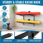 Kayak Rack for Outdoor Storage, Kayak Storage Rack, Adjustable Freestanding Kayak Rack Stand Holder for Paddleboard Surfboard for Indoor, Outdoor