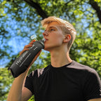 WILDREEDS 500ml Soft Flask, TPU Collapsible Soft Water Bottle for Hydration Pack, Running Vest, Folding Water Bottle for Hiking Cycling Climbing-1Pcs, Black