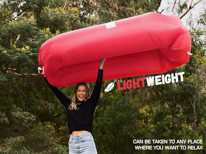 WEKAPO Inflatable Sun Lounger, Air Sofa, Hammock, Portable, Waterproof and Leak-Proof, Ideal for Backyard, Beach, Travel, Camping, Picnics and Music Festivals