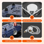 Adjustable 2-Burner Portable Stove with 16000 BTU, with Camping Grill and Carrying Bag, Portable Propane Camp Stove with 2 Burners & Piezo Ignition for Camping, Backyard BBQ,Tailgating (Blue)