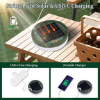 Solar Camping Lights with 13 Lighting Modes,33 FT Fairy Lights 130LEDs,Portable Waterproof 4 in 1 Camping Lantern,Retractable Design & Hooks for Outdoor Garden Party Essentials