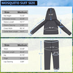 Mosquito Suit - Net Bug Pants & Jacket with Hood - Mesh Bug Suit for Outdoor Protection from Bugs, Flies, Gnats, No-See-Ums & Midges - Mosquito Clothing for Men & Women with Carrybag, M Size
