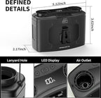 20000mAh Portable Waist Fan, Personal Fan Clip on with Rechargeable Battery operated, Dual Motors Upto 40H Cooling,10 Speeds,16000RPM Hands-Free Belt Neck Fan for Outdoor Jobsite Camping Travel