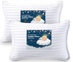 Utopia Bedding Toddler Pillow (White, 2 Pack), 14x19 Small Pillow for Kids, Soft and Breathable Cotton Blend Shell, Polyester Filling, Perfect for Toddler Bed and Travel (Intended for Age 2 and up)