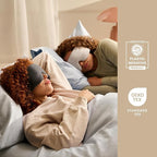 Bearaby Midnight Blue Sleep Mask 23” x 4” Weighted Eye Mask for Sleeping 0.75 lbs 100% Light Blocking Mask for Travel and Rest Silky Soft Fabric for Deep Gentle Sleep