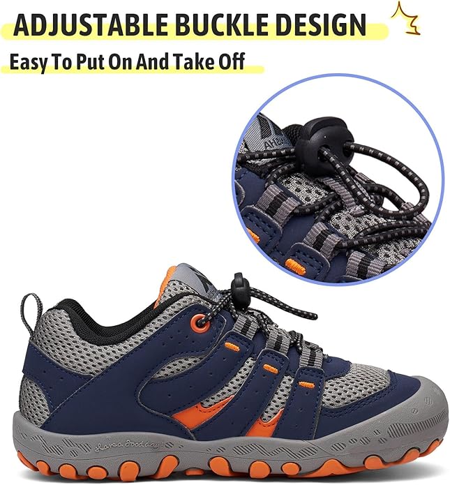 Mishansha Kids Hiking Boots Toddler Girls Boys Hiking Shoes Water-Resistant Anti-Collision Non-Slip Athletic Outdoor Trekking Boots